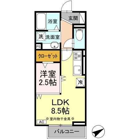 Dーchambre松寺 の間取り