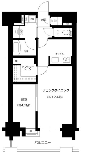 アスコットパーク日本橋浜町BISIKIの間取り