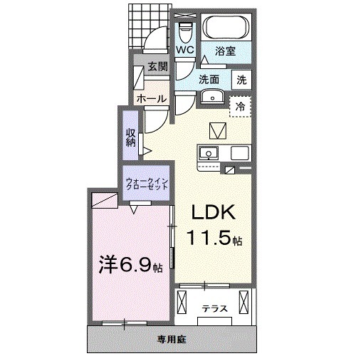 エクシード・ヴィラ津屋崎Ⅱの間取り