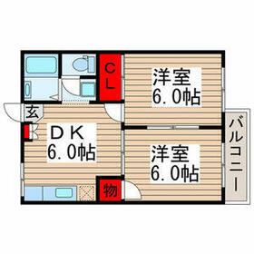 フォーブル道野辺Ｂの間取り