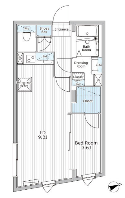 レジデンス市谷仲之町の間取り