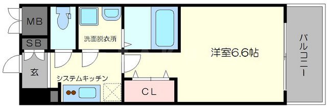 レジュールアッシュ九条の間取り