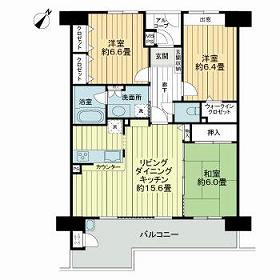 ライオンズマンション貝塚モリスの間取り