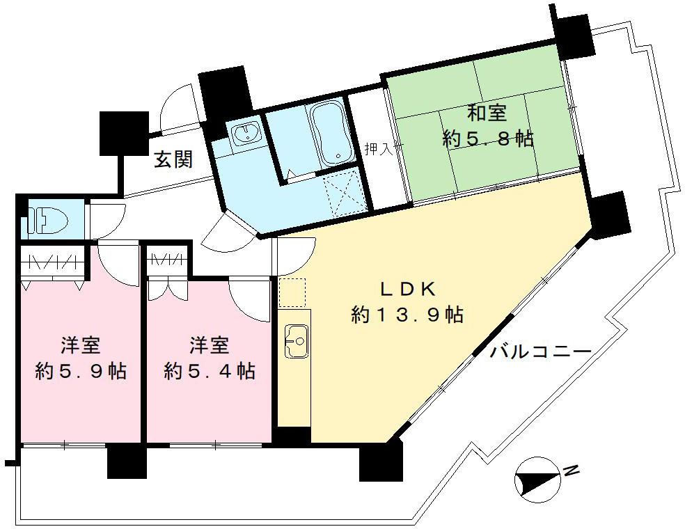 シティ・ライフグランヴィーネ星ヶ丘 A棟の間取り