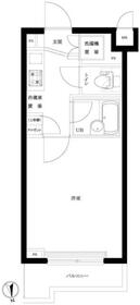 ルーブル大鳥居・212号室の間取り
