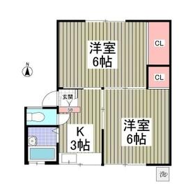 若松コーポの間取り