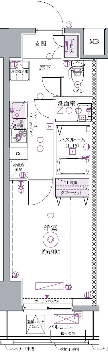 クレヴィスタ浅草の間取り