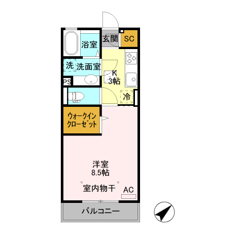 コージーコート大平の間取り