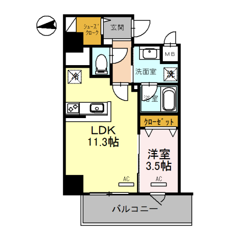 パンセ新町の間取り