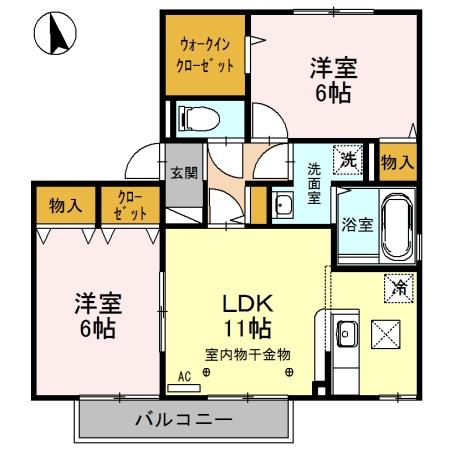 プレアデス・コート Cの間取り