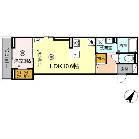 LIBERTY CITY TAKAMIYAの間取り