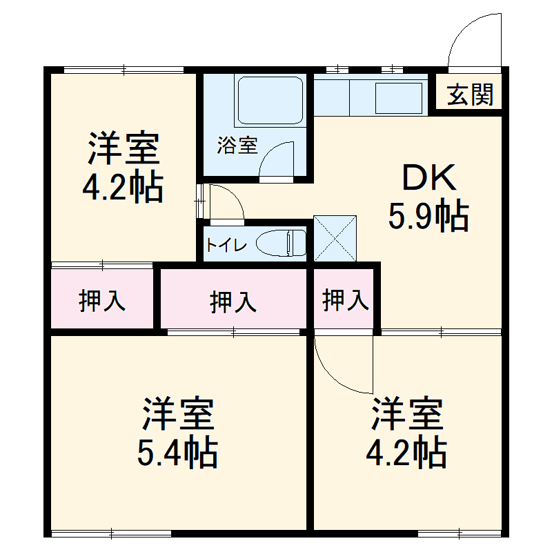 ハイツ玉山の間取り