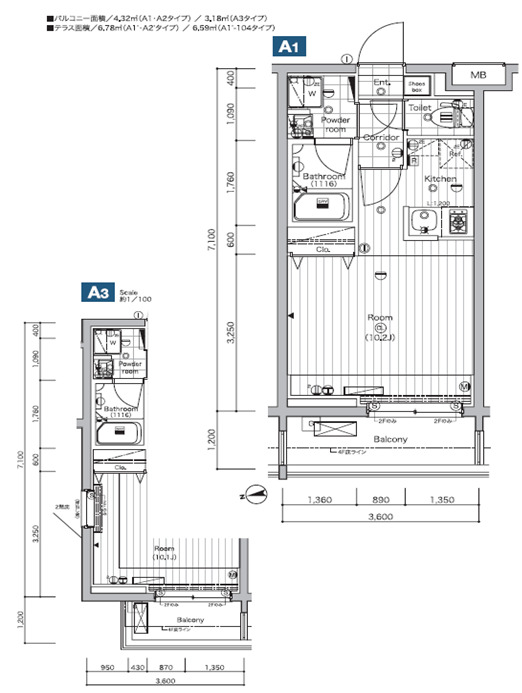 SYFORME HIGASHI-SHINJUKU・306号室の間取り