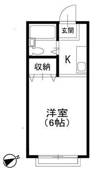 篠原町の完工年月(1987年2月)築の賃貸アパートの間取り