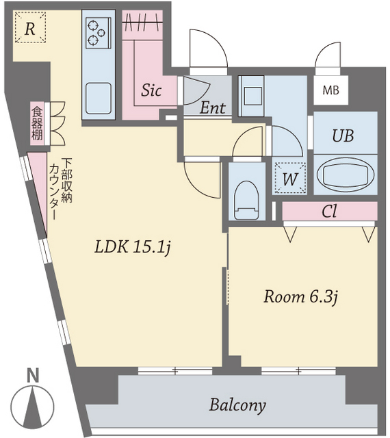 アイ カーサ 品川の間取り