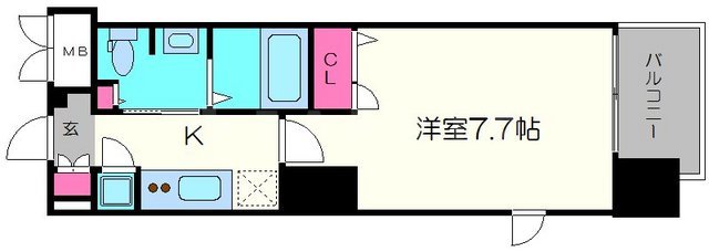 レジュールアッシュ南堀江の間取り