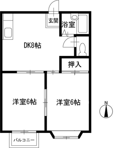 ハイツＫの間取り