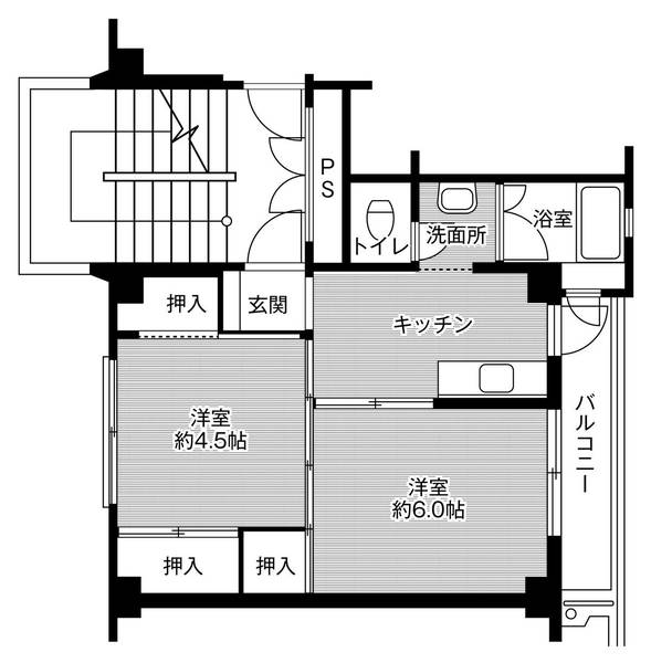 ビレッジハウス大野7号棟の間取り