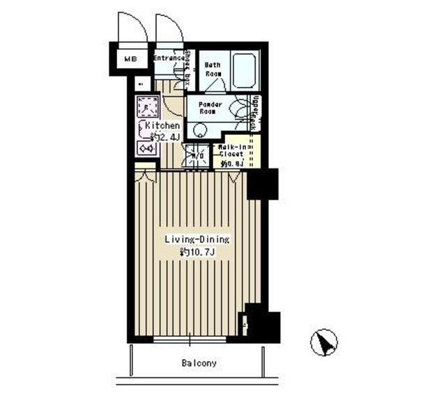パークルージュ赤坂檜町・609号室の間取り