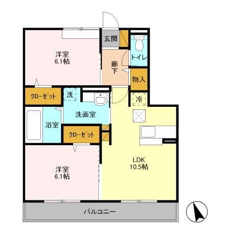 フラッツ酒井根 I号棟の間取り