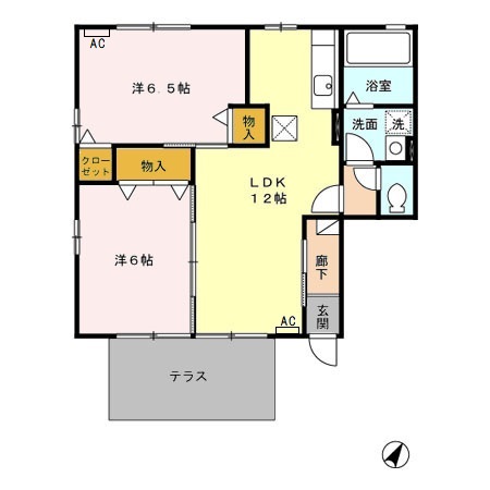ロイヤル コート Bの間取り