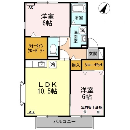 ハイアニス Bの間取り