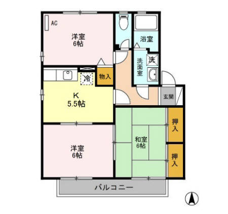 フィオーレ Cの間取り