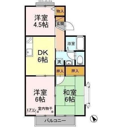 セジュールユアサ Bの間取り