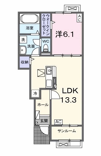 ブリリアント・K2 Bの間取り