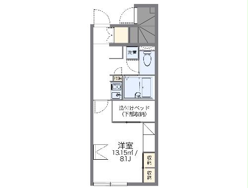 レオパレス雅野 四の間取り