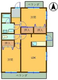 スーペリア松田の間取り