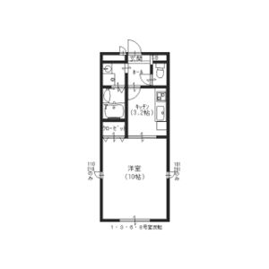 アンプルール　クラージュ　ウエストヒルズの間取り
