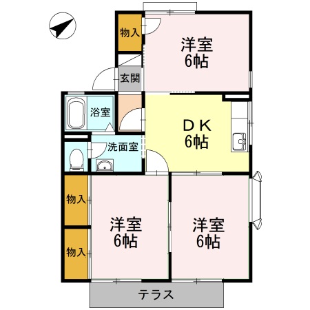 セジュール深沢 A棟の間取り
