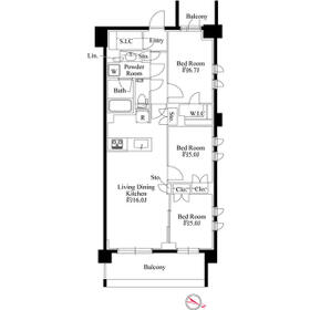 ３４３レジデンス市ヶ谷（オープンレジデンシア）・0403号室の間取り