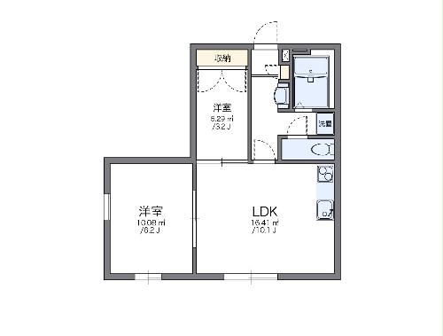 レオパレスクレストＣの間取り