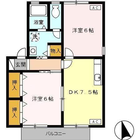 アルカディア Cの間取り