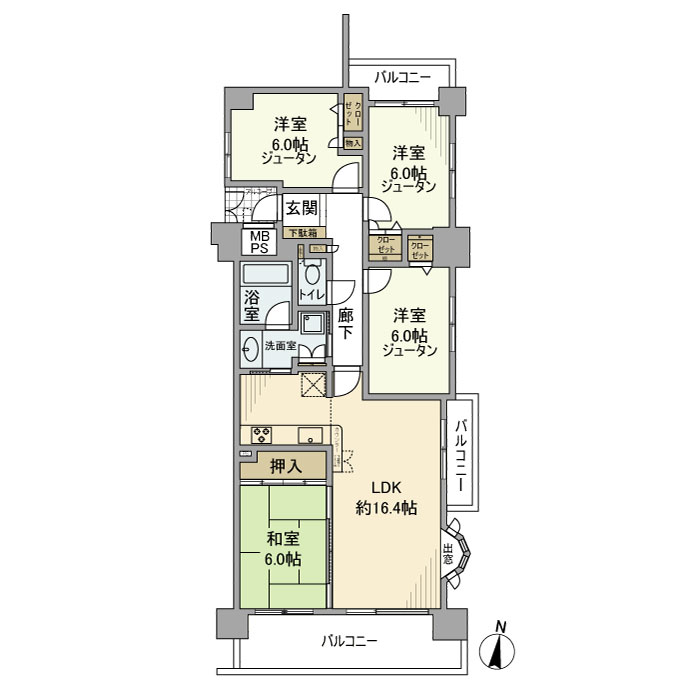 ユニーブル栄イーストの間取り