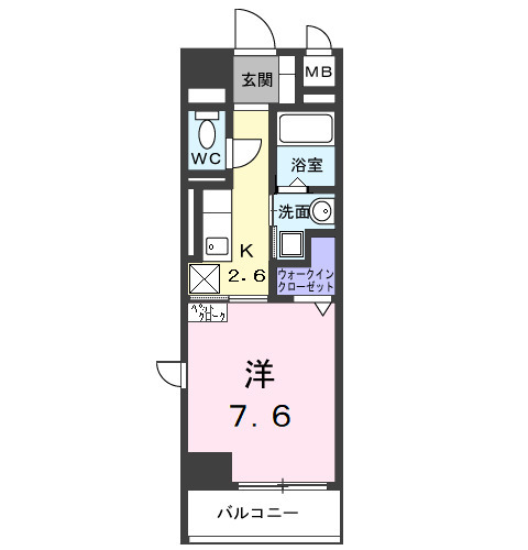 ホワイトメゾン新栄・02040号室の間取り