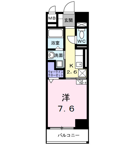 ホワイトメゾン新栄・07030号室の間取り