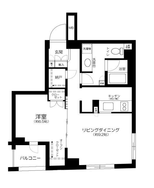 プラウド ジェム市ヶ谷の間取り
