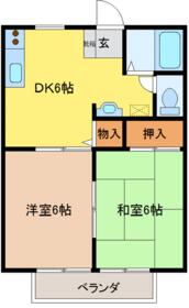 玉戸ハイツの間取り