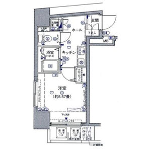 シンシア蒲田ステーションプラザ・601号室の間取り