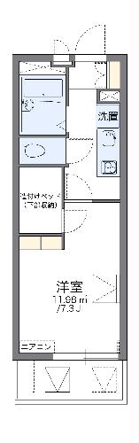 レオパレスグリチネⅡの間取り