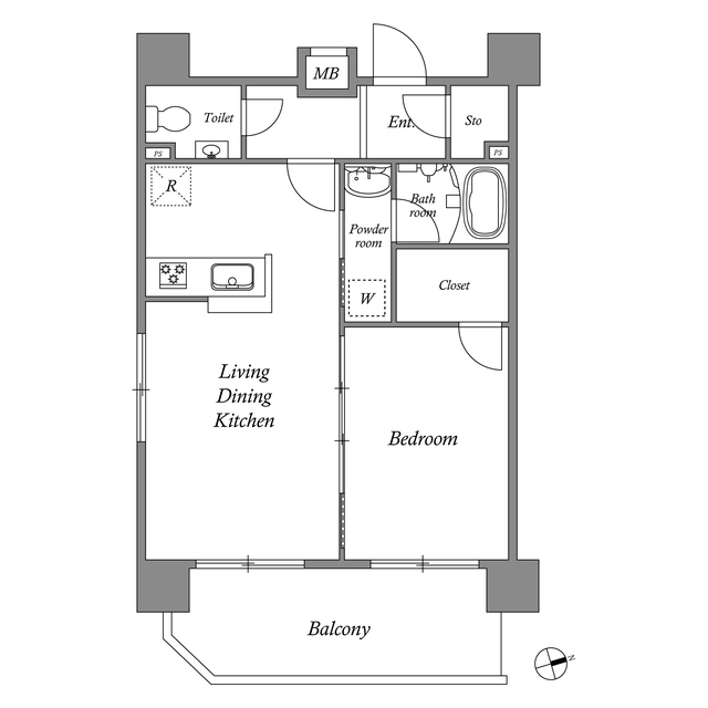 クオリタス浅草の間取り