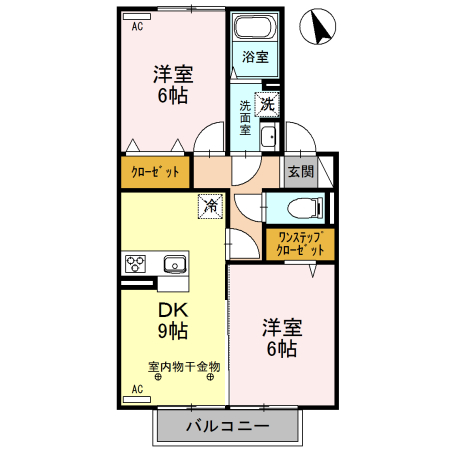 ダイヤモンド Bの間取り
