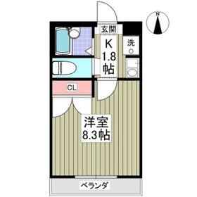 ブランドール北之幸谷３・205号室の間取り