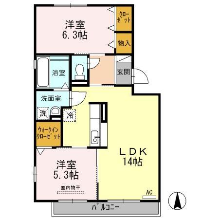 グレイン・フォレスト Aの間取り