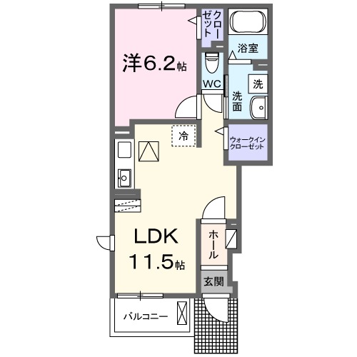 ベルデュールⅠの間取り