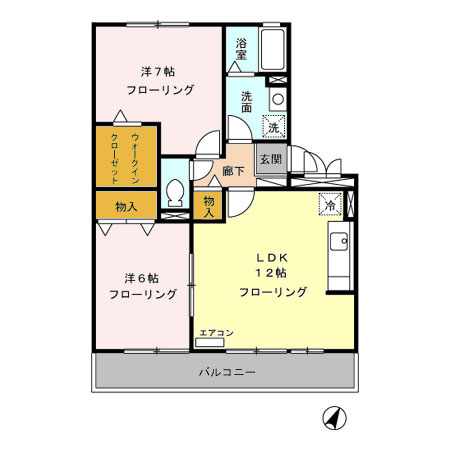 賀茂川ガーデンプレイス Aの間取り
