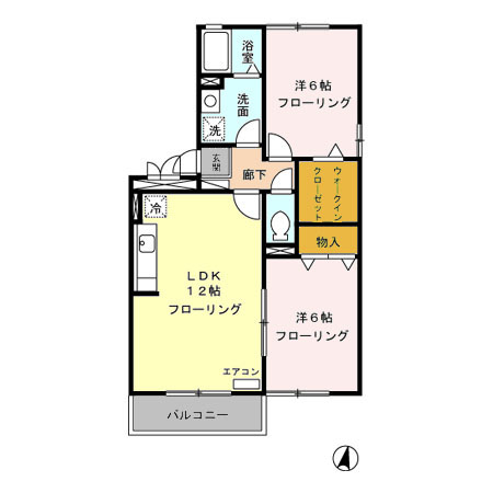 賀茂川ガーデンプレイス Bの間取り